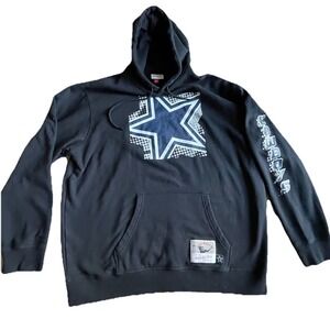 Dallas Cowboys Mitchell & Ness Black Gridiron Classics Big Face 7.0 Pullover 4XL